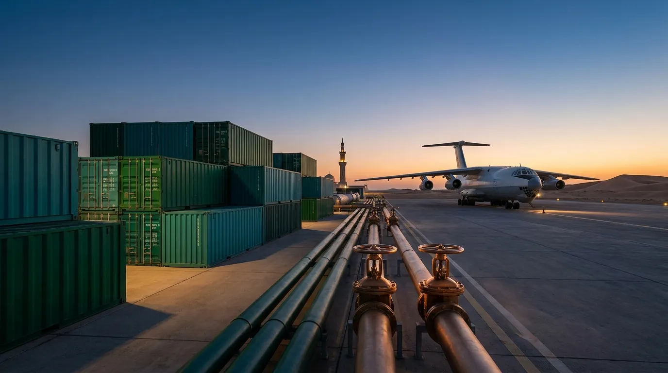 Supply chains and logistics — containers and supply lines